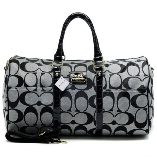 Coach Bleecker Monogram In Signature Large Grey Luggage Bags AFM | Women